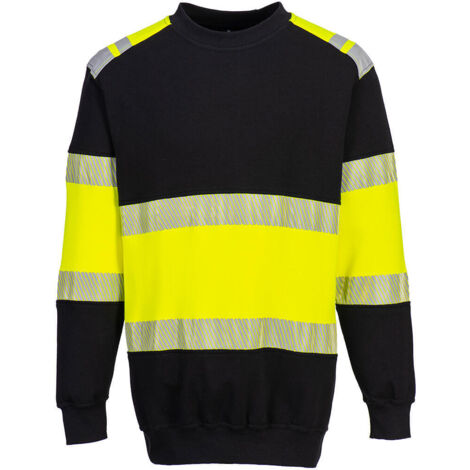 Sweat-shirt Pw3 Résistant à La Flamme De Classe 1 - Xxl - Jaune/noir - Portwest
