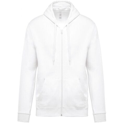 Sweat-shirt zippé capuche Kariban Blanc