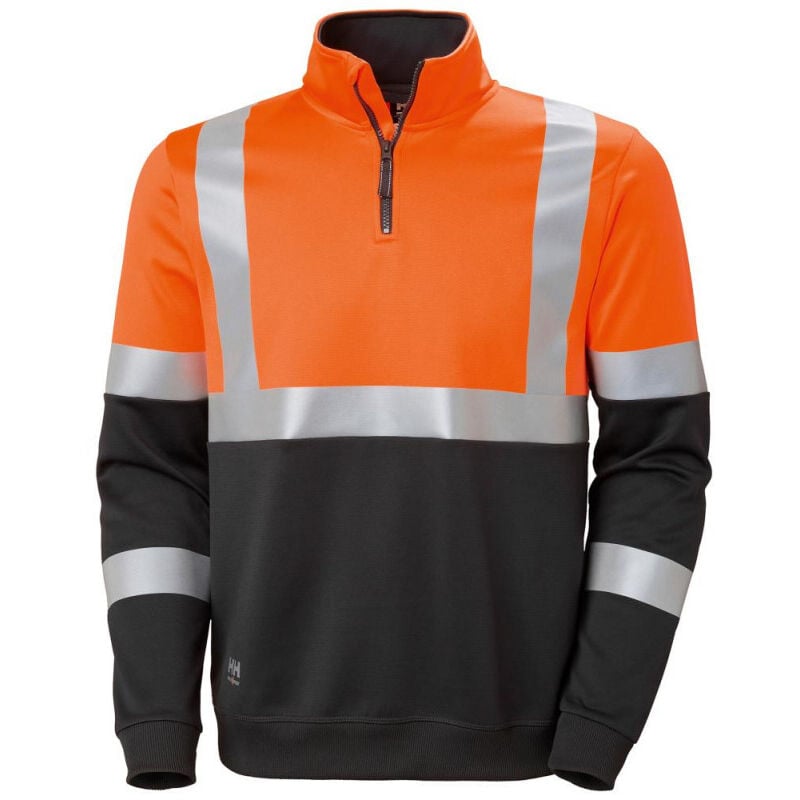 Sweat zip Warn. orange. Taille s.