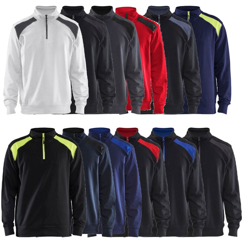 Blaklader - Sudadera de trabajo 3353 bicolor - l - Negro /Gris Oscuro