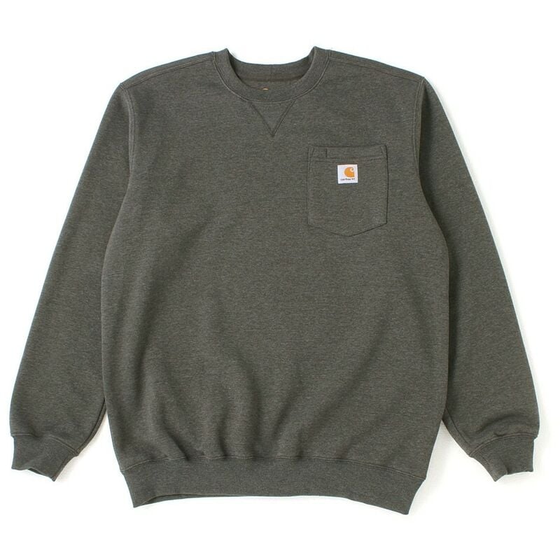 Sweatshirt Crewneck Pocket - Carhartt Taille: L - Coloris: Carbon Heather - Carbon Heather