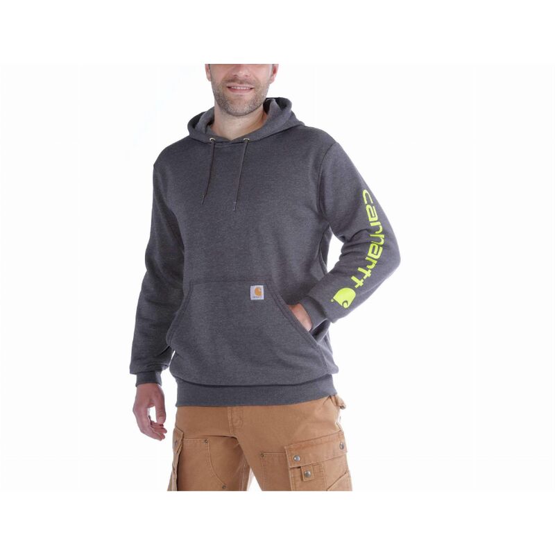 Carhartt - Sleeve Logo Kapuzenpullover Dunkelgrau T.xs - K288-026-xs
