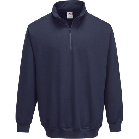 Sweatshirt Col Zippé Sorrento Couleur : Marine Taille S - Portwest