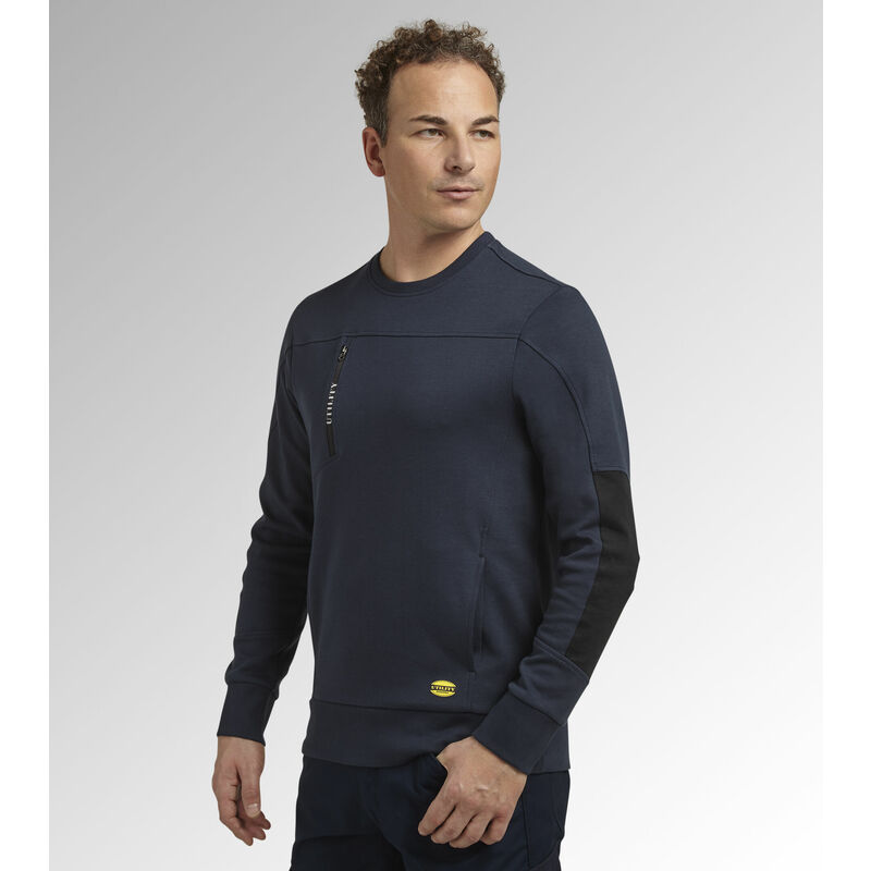 Pull de travail léger crew litework - Bleu Marine m