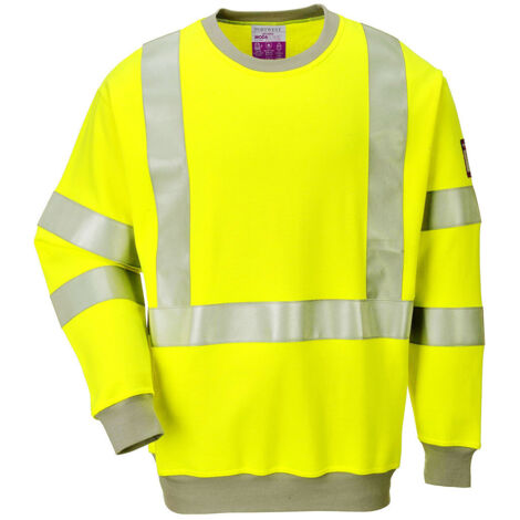 Sweatshirt FR antistatique Hi-Vis  couleur : Jaune taille XXL - PORTWEST