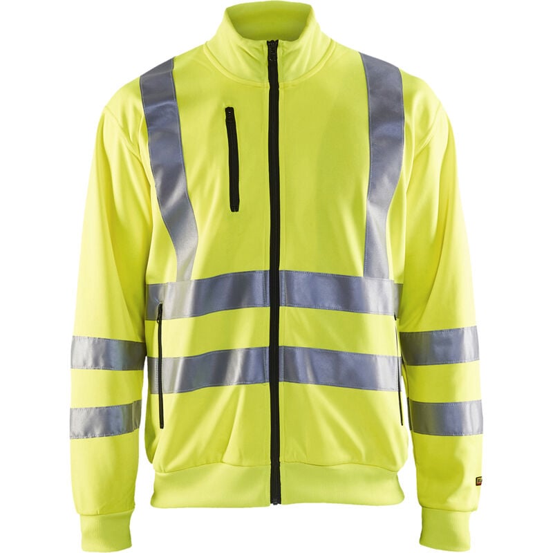 Sweat de travail zippé haute visibilité 3358 - Jaune fluo 4XL