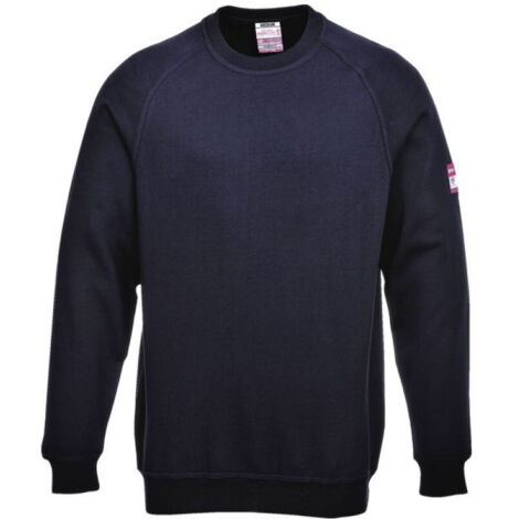 Sweatshirt manches longues retardateur de flamme & Antistatique couleur : Marine taille L - PORTWEST