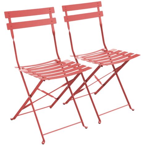 sweeek - 2er-Set klappbare Gartenstühle aus Metall