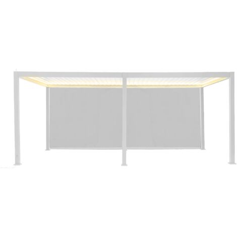 sweeek - Bioklimatische motorisierte Pergola Triomphe 3x6m mit LED + 2 Markisen 3 m