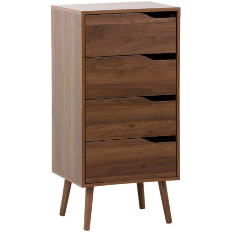 sweeek - Hochkommode Holzdekor 4 Schubladen