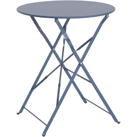 sweeek - Klappbarer Bistro-Gartentisch aus Metall Ø60cm, 2 Personen