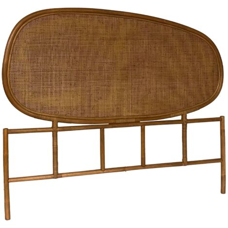 sweeek - Kopfteil aus dunklem Rattan - 140 cm