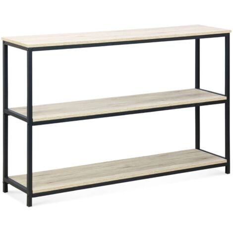 sweeek - Metallregal mit Ablagen in Holzdesign