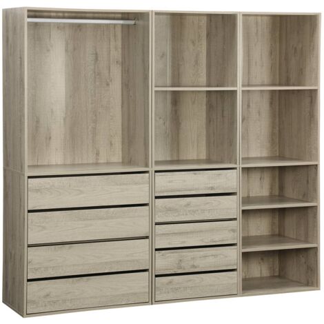 sweeek - Modulares Kleiderschrank-Set mit 3 Elementen