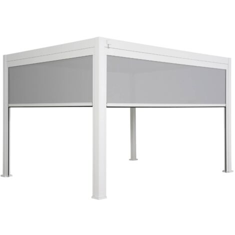 sweeek - Pergola mit Lamellendach Triomphe 3x4m + Markise 3m + Markise 4m