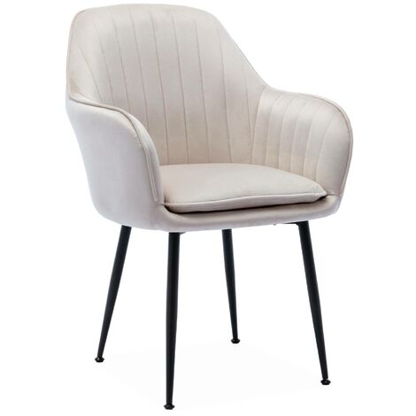 sweeek - Sessel mit Samtbezug und Metallbeinen