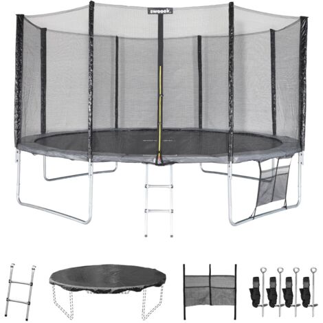 sweeek - Trampolin Ø430cm mit Sicherheitsnetz und Zubehör