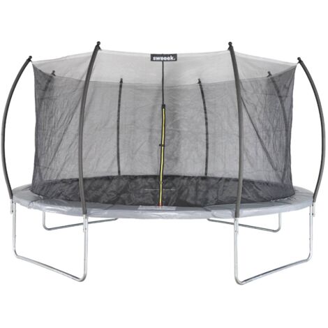 sweeek - Trampolin Rund Ø 490cm, internes Sicherheitsnetz