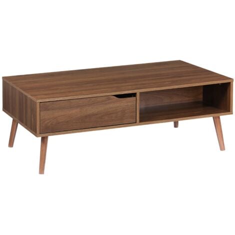 sweeek - Vintage Couchtisch Nussbaumdekor