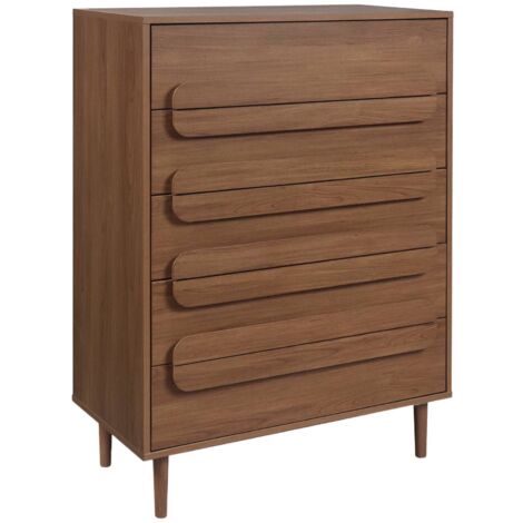 sweeek - Vintage-Kommode in Holzoptik mit 5 Schubladen