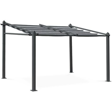 sweeek - WANDPERGOLA 3X4M mit Schiebeleinwand