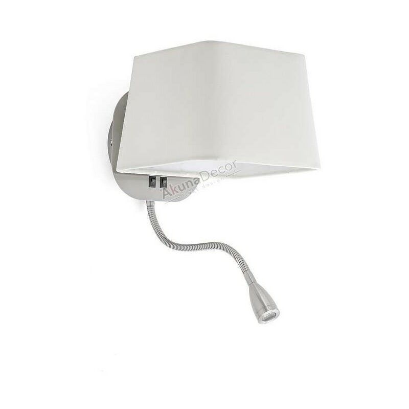 

SWEET Aplique de pared con lector 29935 - NIQUEL SATINADO