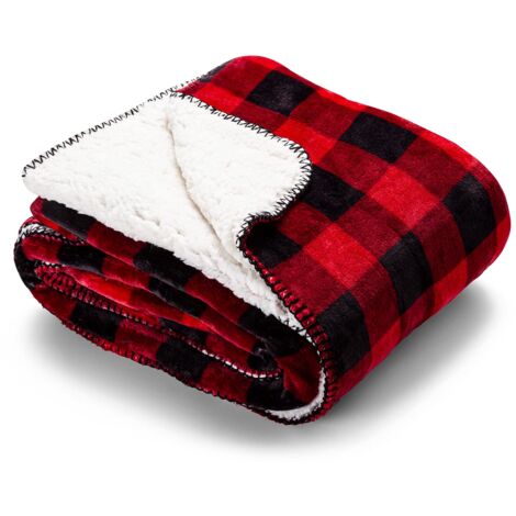 SWEET HOME - Plaid Divano e Letto Sherpa a Doppio Strato Ultra Morbido e Avvolgente, Coperta Pile Invernale Calda e Lavabile, Ottimo Comfort Ideale anche come Copridivano e Copriletto Singolo 130x160
