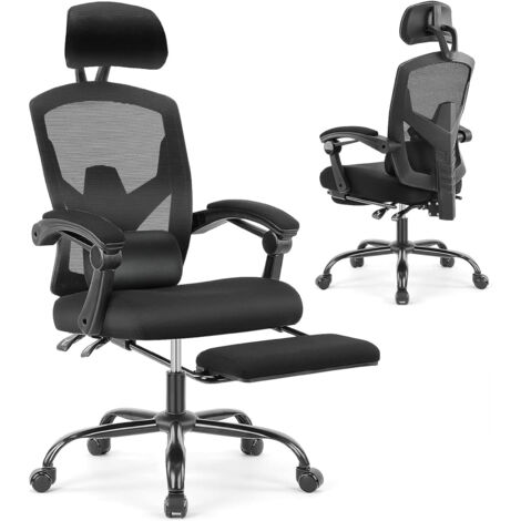 Sweetcrispy Bürostuhl Ergonomisch - Ein Schreibtischstuhl mit Komfortarmlehnen, Ausgestattet mit Einer Bequemen Lendenwirbelstütze und Fußstütze, Office Chair Geeignet für Zuhause, Büro (Grün)