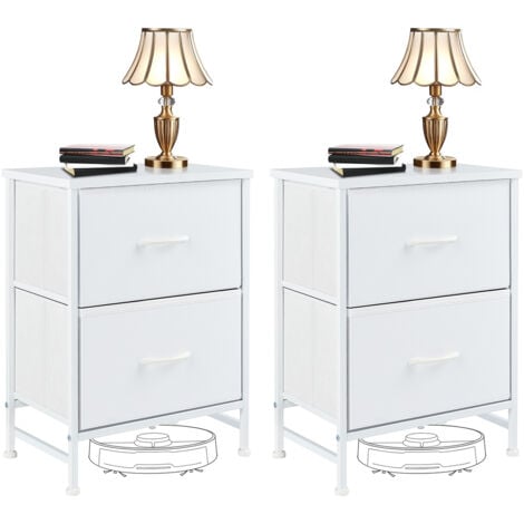 Sweetcrispy Kommode mit Schubladen - kommoden & Sideboards für Schlafzimmer Geeignet, Komodenschrank mit 2Schubladen, Stoffkommode mit Stabilem Stahlrahmen, Ideal für Schlafzimmer, Wohnzimmer