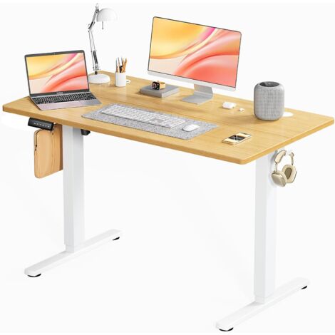 Sweetcrispy Schreibtisch Höhenverstellbar, Ergonomic Elektrischer Schreibtische 120 X 60 cm, standing desk, Height Adjustable Tisch, Office Desk Geeignet für Büros, Wohnungen und andere Umgebungen