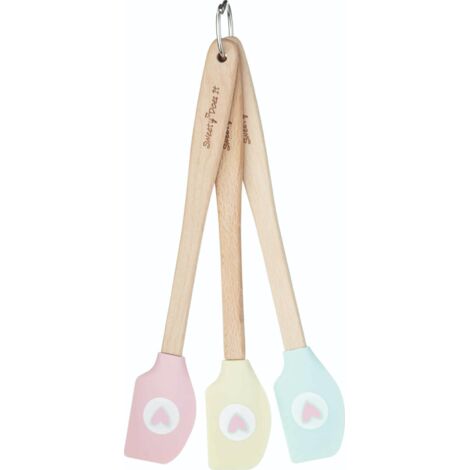 SWEETLY DOES IT Set de Mini Floral Spatulas, Silikon, Multicolour, 13x3x15 cm, 3 Stück.