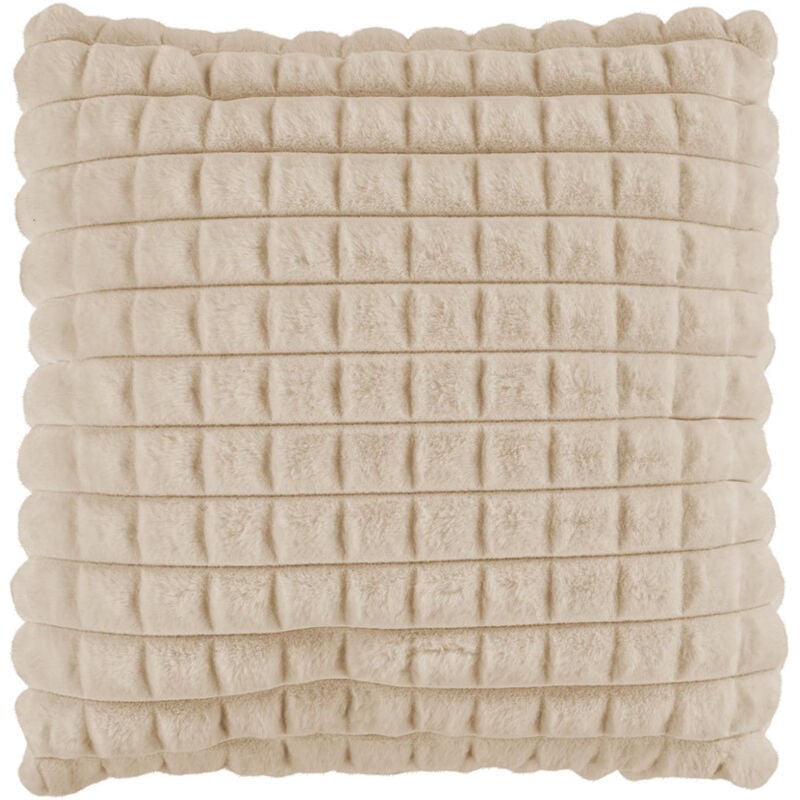 Lisa Design - Sweety - coussin - en fausse fourrure - 45x45 cm - beige