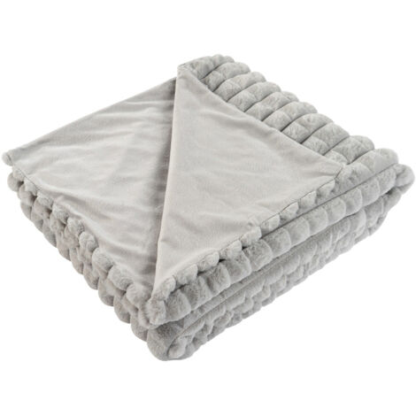 Sweety - plaid - 150x200 cm - en velours - gris