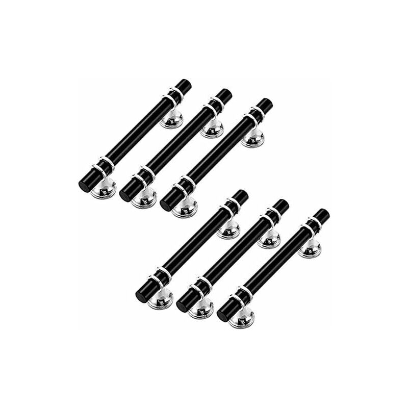 Choyclit - 6pcs poignee de cuisine 128mm poignée meuble argenté-Poignee de Meuble Cuisine Inox Poignée de Porte Poignée Cuisine
