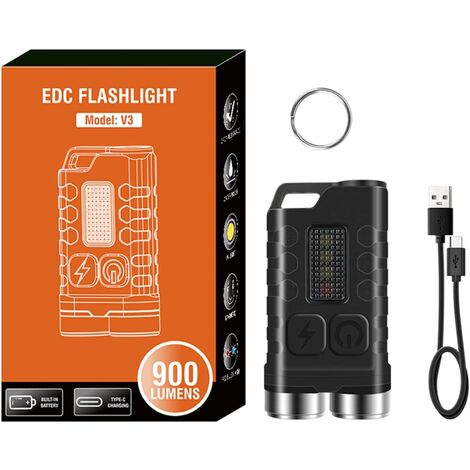 Lampe de Poche Mini RISEMART EDC - Super Lumineuse - Lampe de