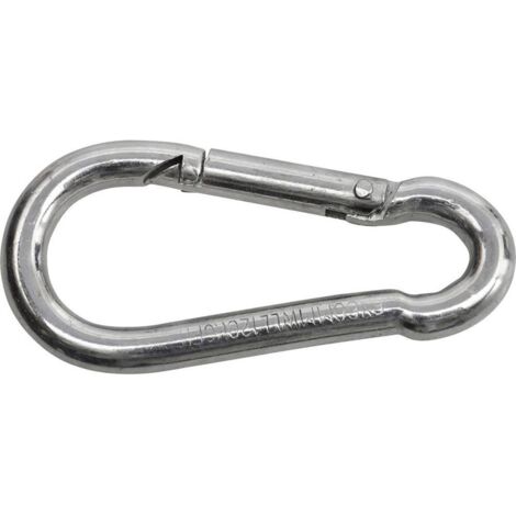 SWG 680 154 801 80 Mousqueton de pompier En acier galvanisé, zingué (L x l) 100 mm x 10 mm