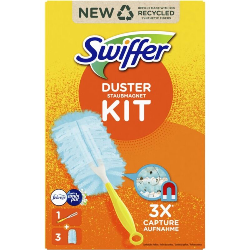 Swiffer - Kit de démarrage de chiffons Duster + 3 recharges Febreze