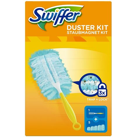 Swiffer Lavapavimenti, 1 Scopa e 6 Panni Umidi, Pulizia Igienica Profonda  Lavapavimenti, Cattura e Intrappola Polvere e Peli, Rimuove Sporco e  Batteri, Per Tutt…