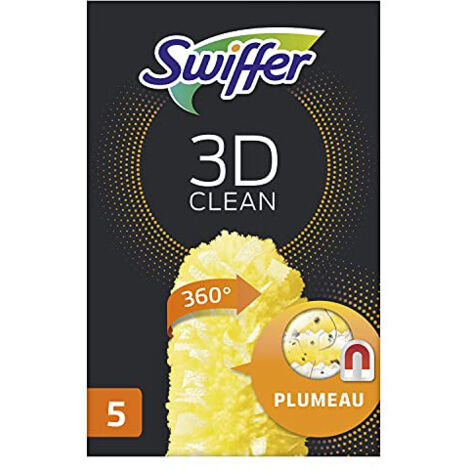 Swiffer Staubmagnet 360° Nachfülltücher, 5 Stück, Staubwischer, gelb