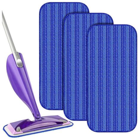 Swiffer WetJet - Almohadillas reutilizables para fregar (paquete de 6), microfibra para limpiar y fregar pisos húmedos o secos (azul)
