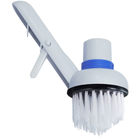Swimming pool cleaning brush, white,connected to the suction pipe 1.5 inch, handle connected to the 30 mm pipe diameter pole