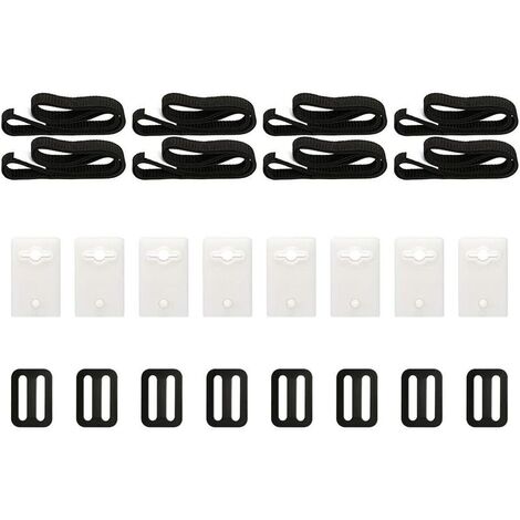 Swimming Pool Solar Cover Fixing Kit, 8 Solar Cover Straps, Kit with Universal Coil Straps for Solar Cover Fixing, for Inground Pool