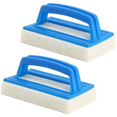 Swimming Pool Sponge Brushes, 2 Piece Waterline Sponge Brush Pool Cleaning and Accessories, Swimming Pool Waterline Brush for Cleaning Pool Spa Bathtubs Walls