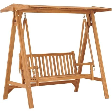 Swing Bench 174 cm Solid Teak Wood vidaXL