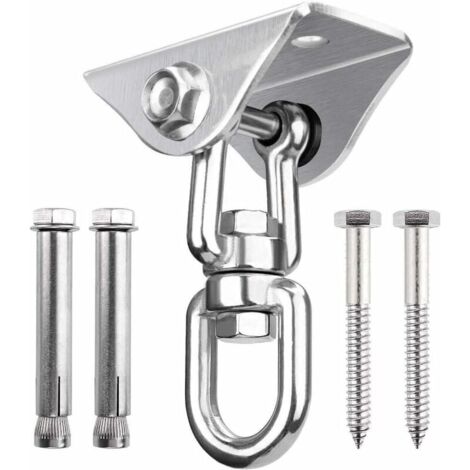 Swing Chair, Stainless Steel Rotatable Hammock Swing Hanger Hook Fixed Plate Hanging Chair Kit Accessory
