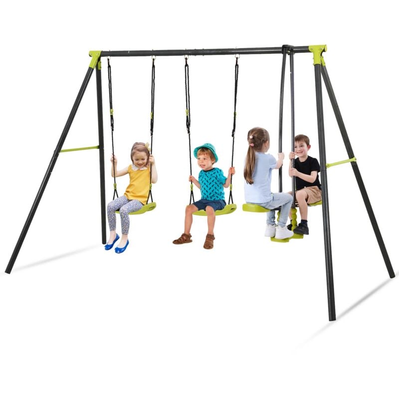 Gardeness - Swing en acier 4-SEATER pour les enfants du jardin Winnie Four