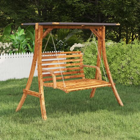 Swing Frame with Anthracite Roof Spruce Wood with Teak Finish24814-Serial number