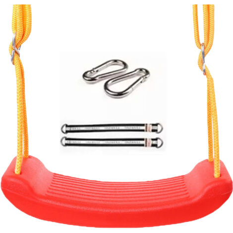 Swing Seat Anti Skid Buckle Adjustable Tear Resistant Rope Children Seat Swing for Park Outdoor Red