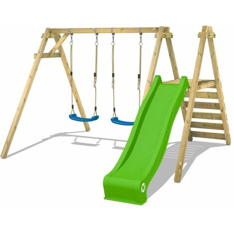 Swing Set Wickey Smart Dash With Two Swing Seats Slide And Platform