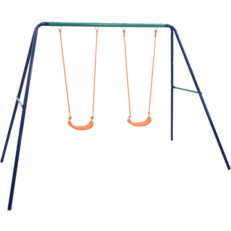 Swing Set with 2 Seats Steel vidaXL